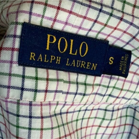 Polo Ralph Lauren Multicolor Small Plaid Long Sleeve Button Up Shirt Cotton - Picture 5 of 8
